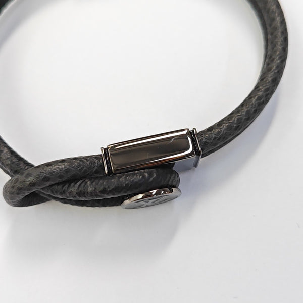 LOOP IT Coated Canvas Black Bangle