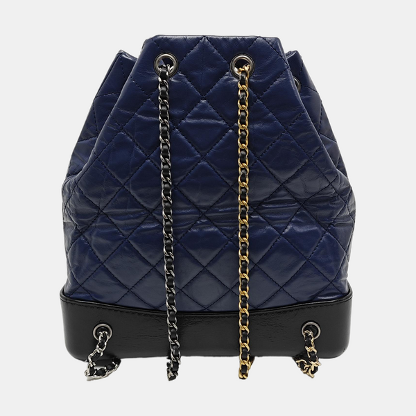 GABRIELLE Medium Quilted Calfskin Blue