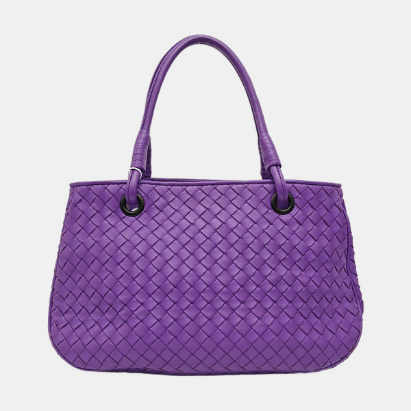 Lambskin Tote Bag Purple