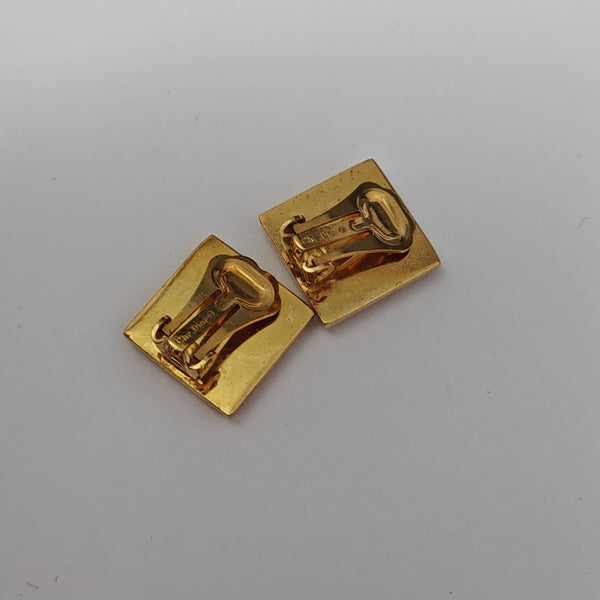 Metal Gold Clip On Earrings