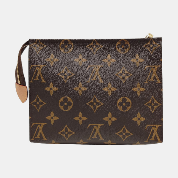 TOILET POCKET 19 Monogram Coated Canvas Brown