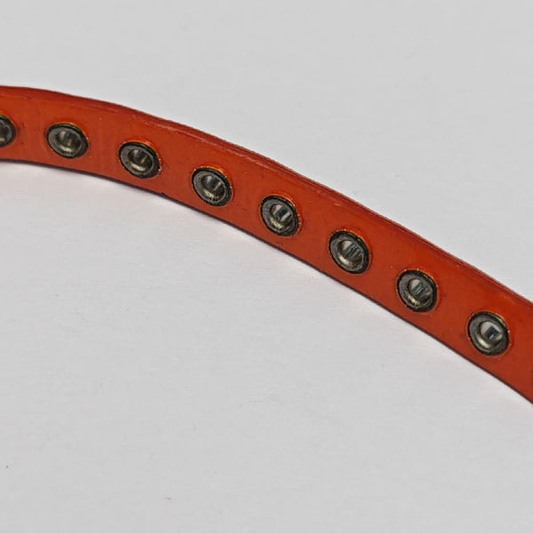 Bow Leather Orange Necklace
