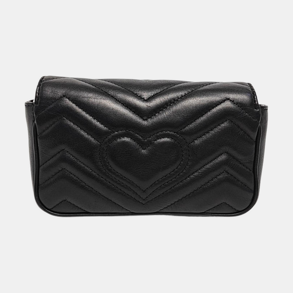 GG Marmont Mini Quilted Calfskin Black