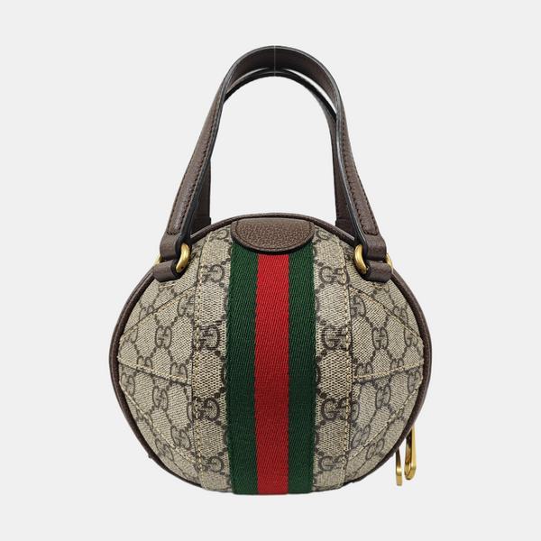Ophidia Mini Monogram Coated Canvas Beige