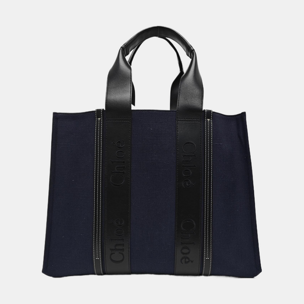 Canvas Top Handle Bag Blue