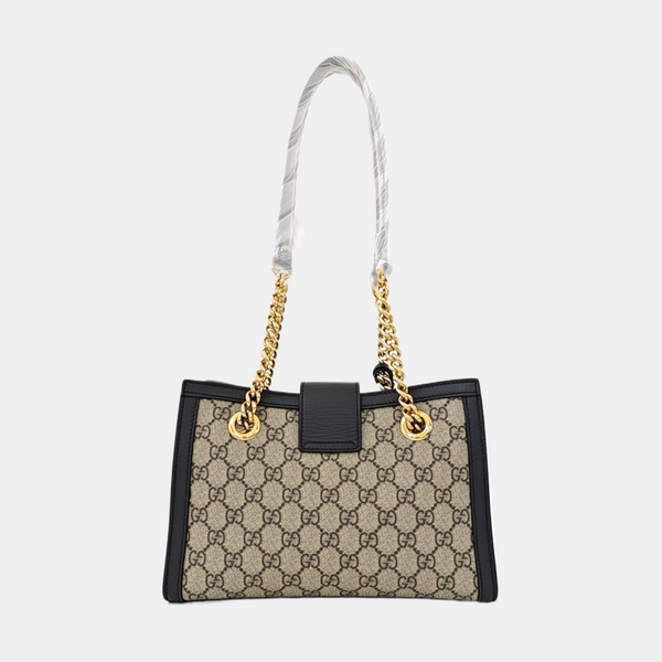 Padlock Small Monogram Coated Canvas Beige