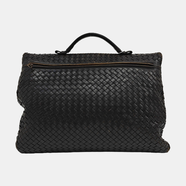 Calfskin Top Handle Bag Brown
