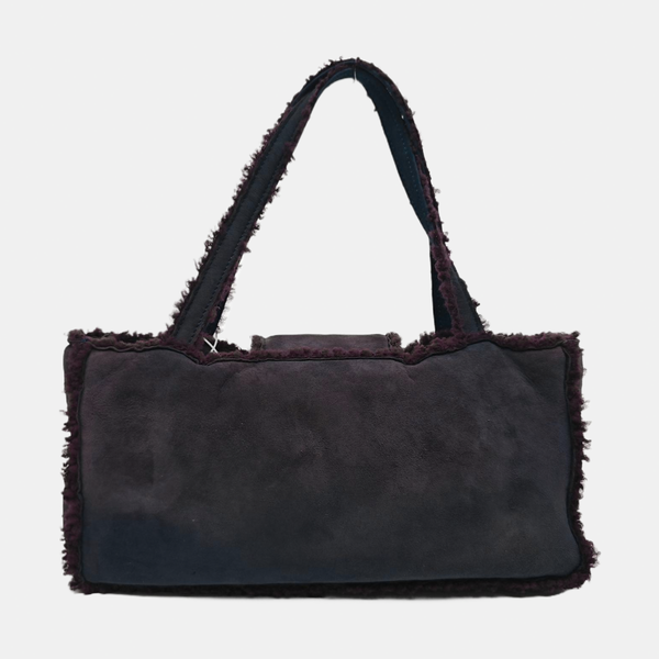 Lambskin Tote Bag Medium Blue