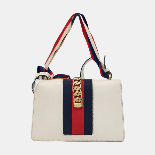 Authenticated pre-owned Sylvie Small Calfskin White - Shoulder Bag at Looply