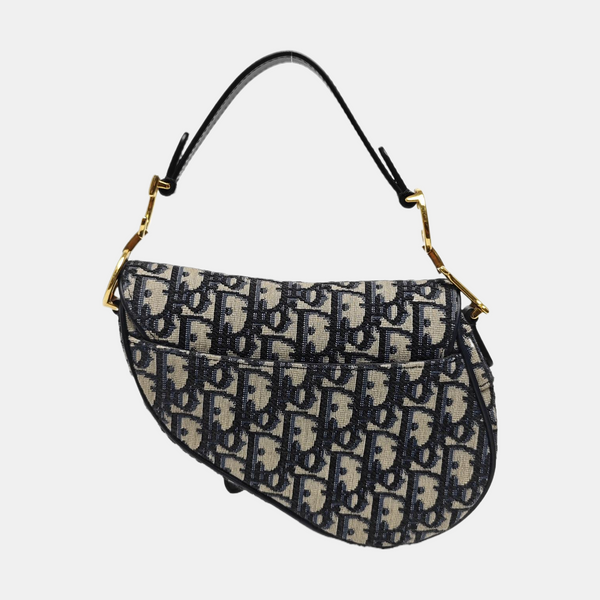Saddle Mini Oblique Canvas Blue