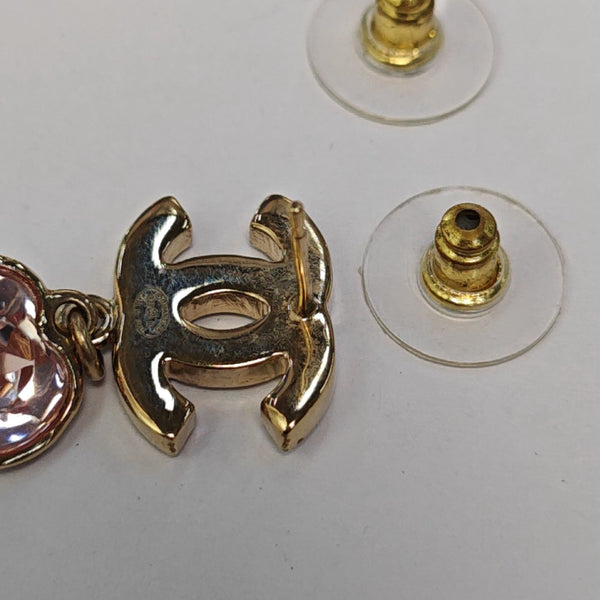 CC Logo Metal Gold Earrings