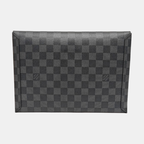 ALPHA Damier Graphite Coated Canvas Gray