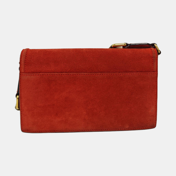 Suede Shoulder Bag Red