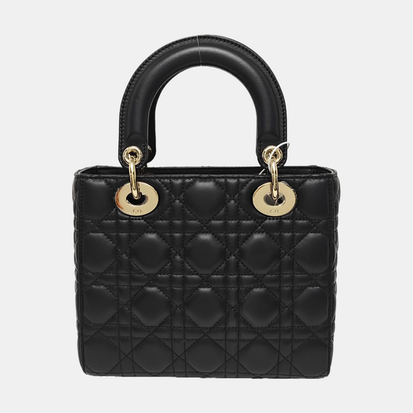 Lady Dior Small Cannage Lambskin Black