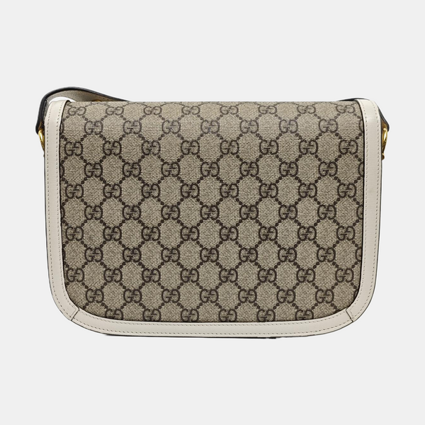 Horsebit 1955 Small Monogram Coated Canvas Beige