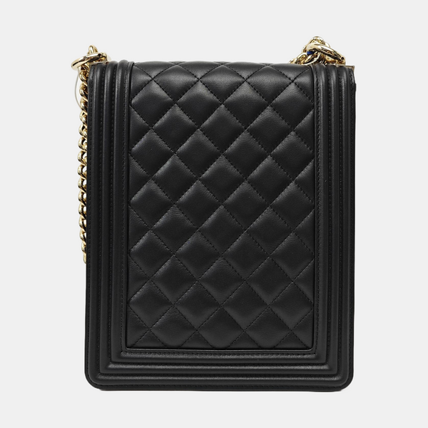 BOY CHANEL Mini Quilted Lambskin Black