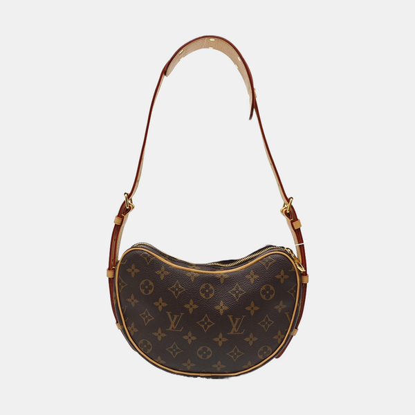CROISSANT Monogram Coated Canvas Brown
