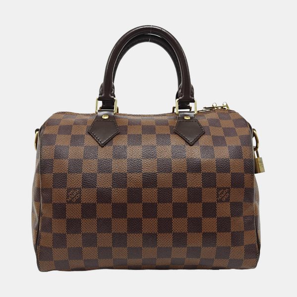 SPEEDY 25 Lona revestida Damier Ebene Marrón