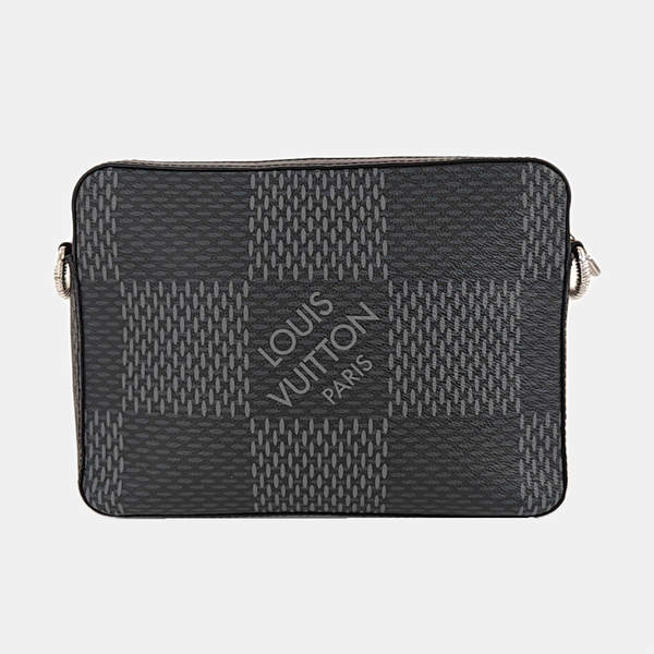TRIO Damier Graphite Coated Canvas Gray