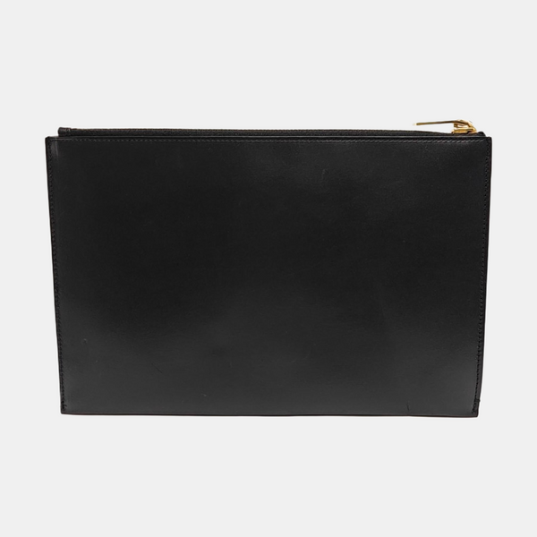 Calfskin Clutch Medium Black
