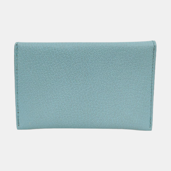 Envelope Chèvre Mysore Blue Card Holder