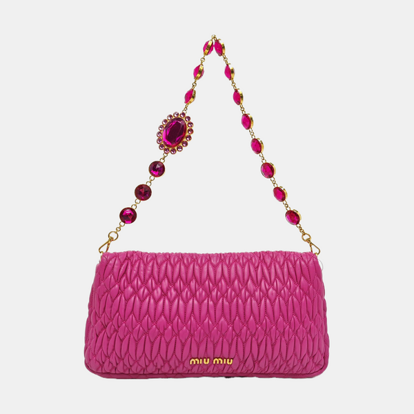 Crystal Quilted Lambskin Red