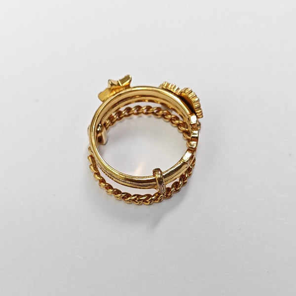 Diorable Metal Gold Ring EU 54