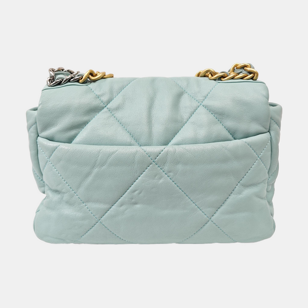 CHANEL 19 Small Quilted Lambskin Blue