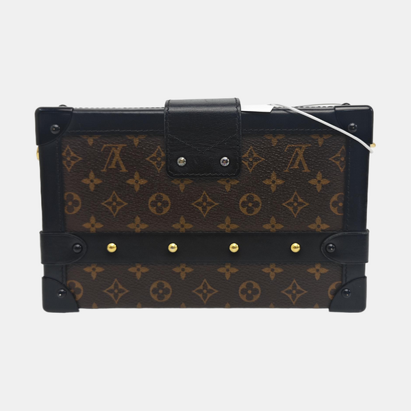 PETITE MALLE Monogram Coated Canvas Brown