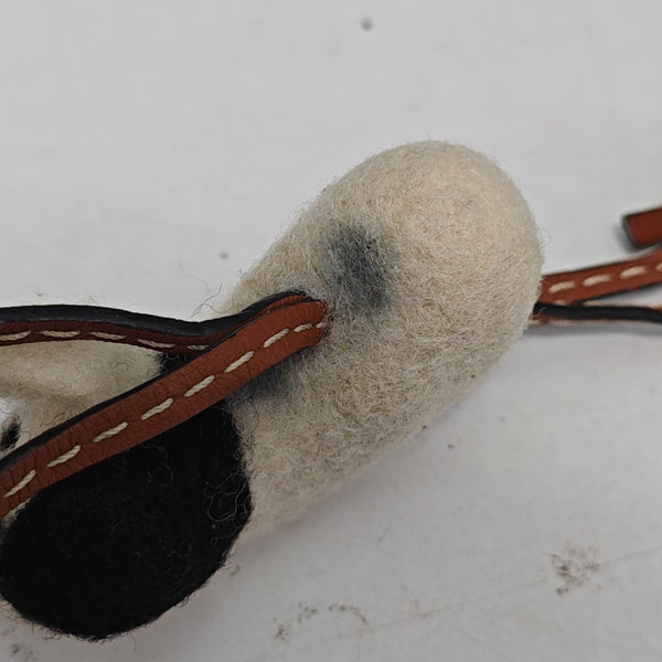 Colgante de bolso de cuero marrón oscuro