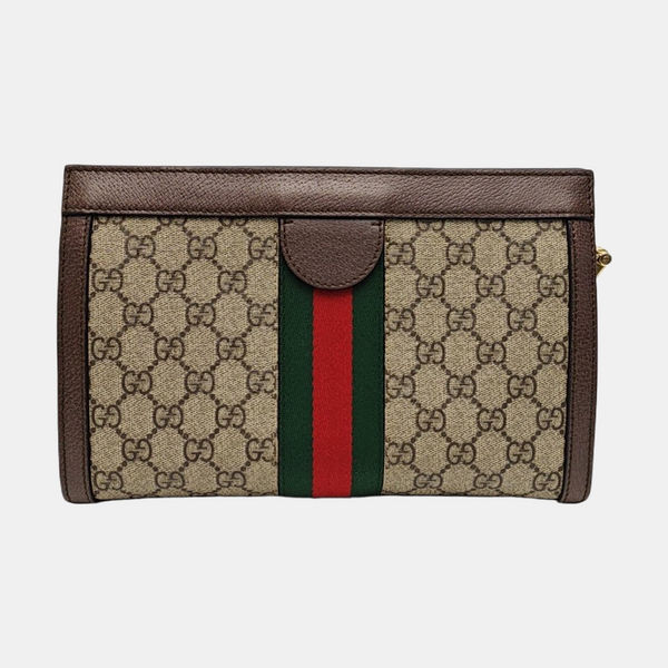 Ophidia Small Monogram Coated Canvas Beige