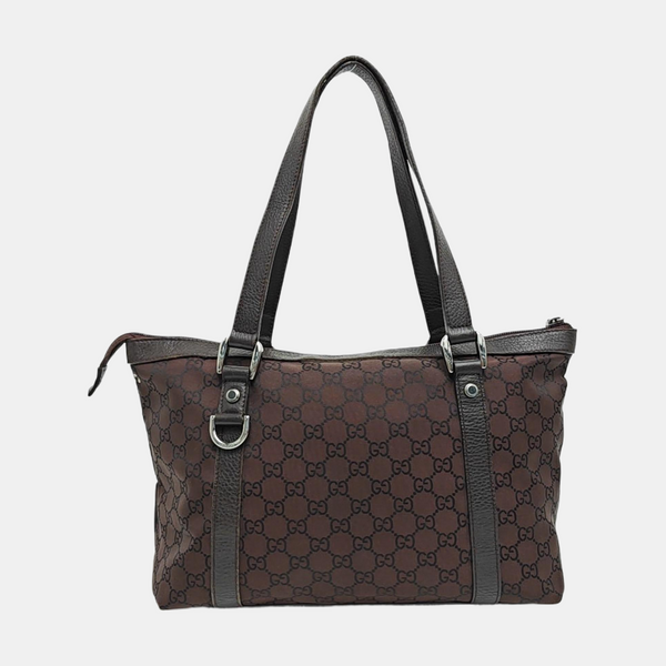 Monogram Canvas Tote Bag Brown