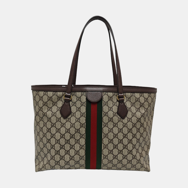 Ophidia Medium Monogram Coated Canvas Beige