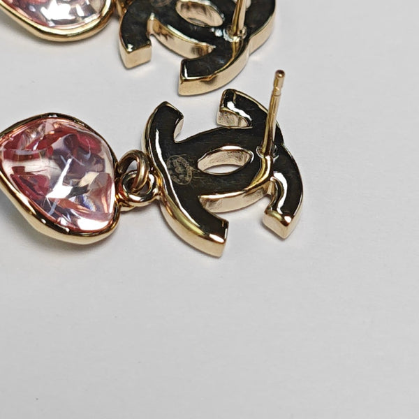 CC Logo Metal Gold Earrings