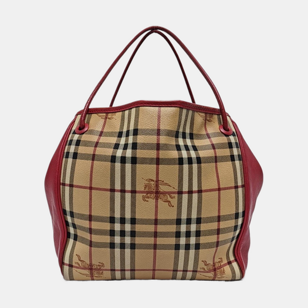 Coated Canvas Tote Bag Beige