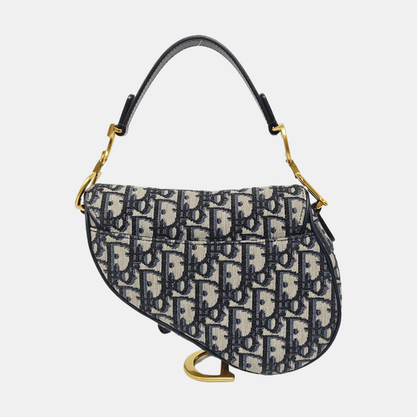 Saddle Mini Oblique Canvas Blue