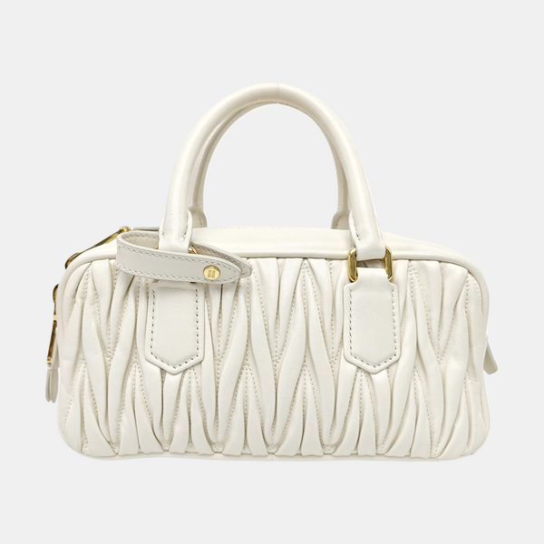 Arcadie Matelassé Lambskin White