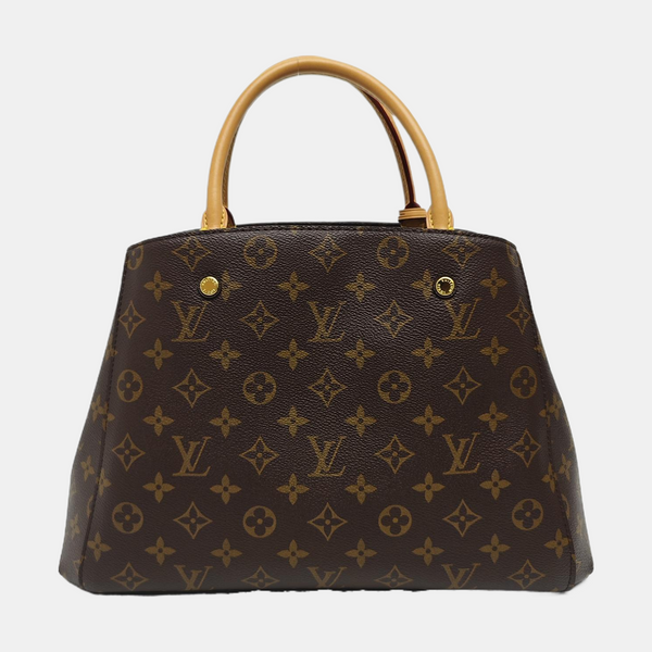 MONTAIGNE Monogram Coated Canvas Brown