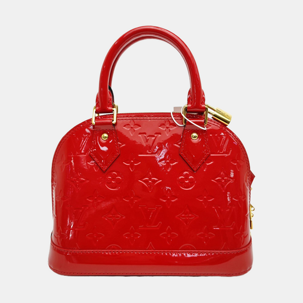ALMA BB Monogram Patent Leather Red