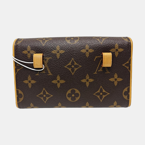 FLORENTINE Monogram Coated Canvas Brown