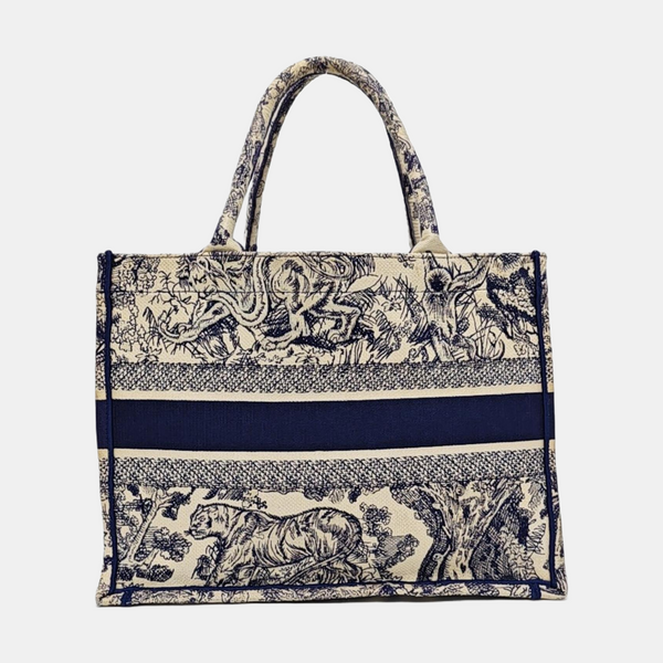 Book Tote Medium Canvas Blue