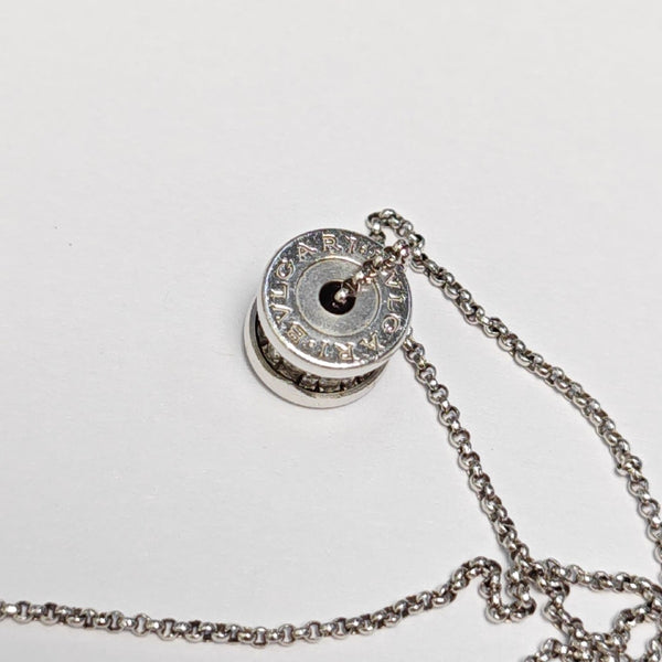 B.ZERO1 18k White Gold Silver Necklace