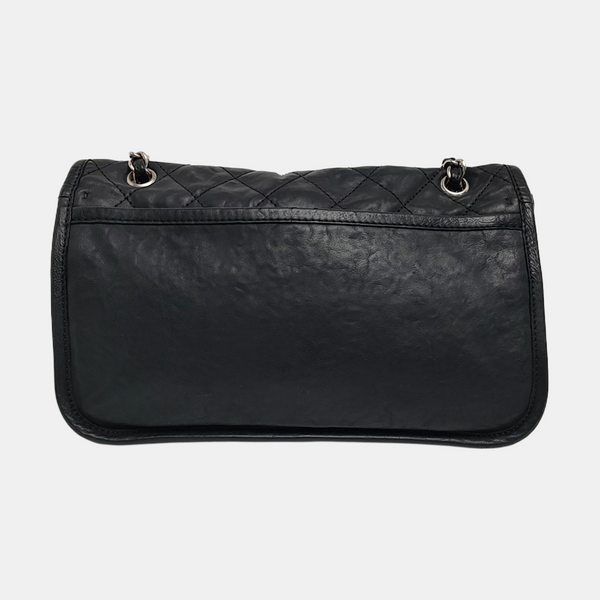 Medium Quilted Calfskin Black