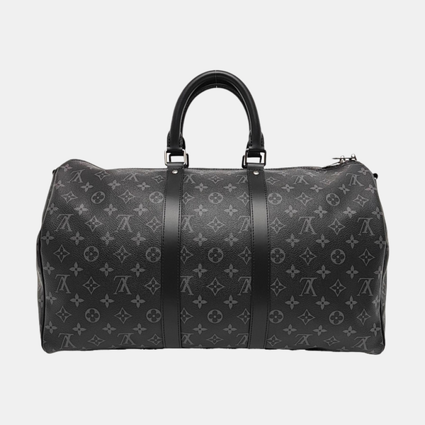 KEEPALL 45 Monogram Coated Canvas Black