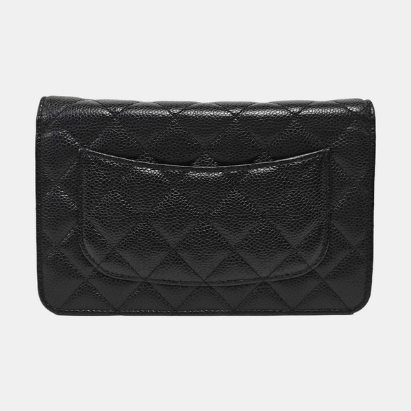 WOC Quilted Grained Calfskin Black