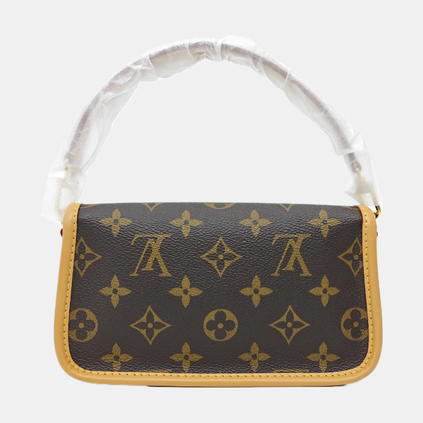 DIANE Nano Monogram Coated Canvas Brown