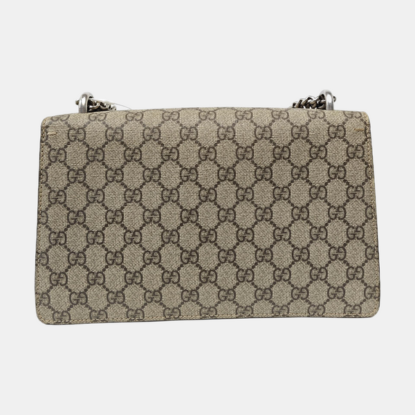 Dionysus Small Monogram Coated Canvas Beige