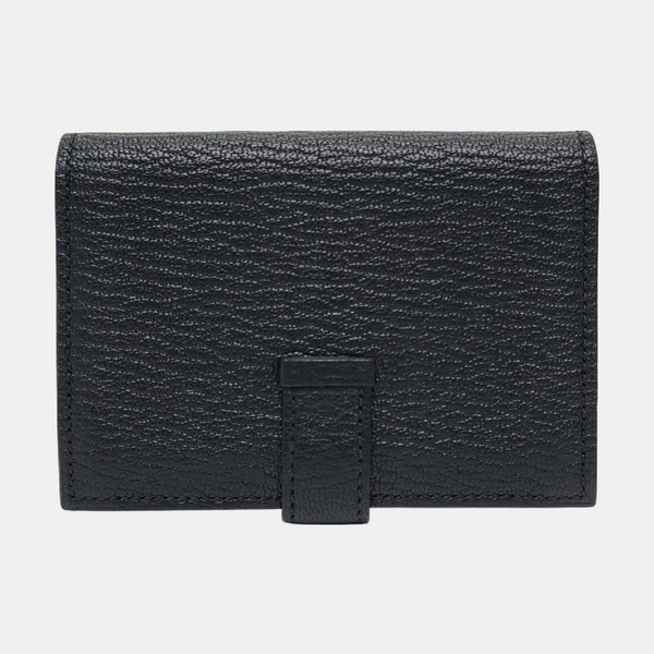 Bearn Mini Lambskin Black Card Holder