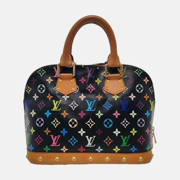 LV × TM Alma Small Monogram Lona Revestida Negra