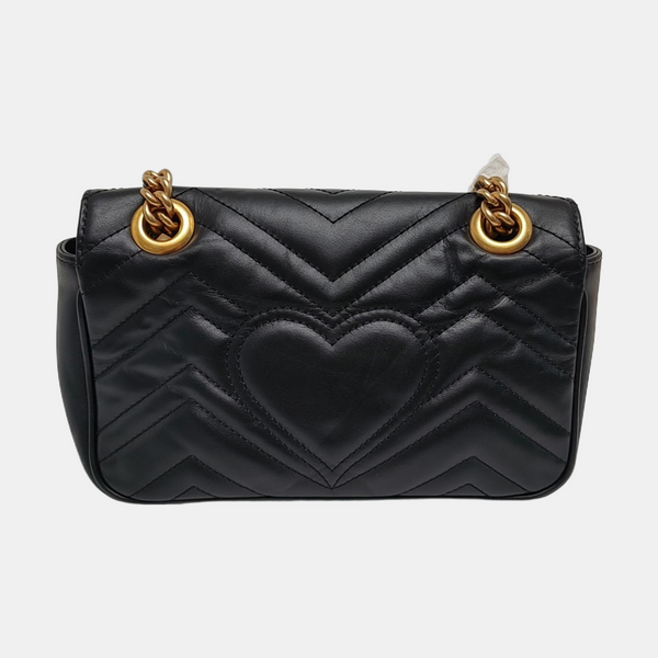 GG Marmont Small Quilted Calfskin Black